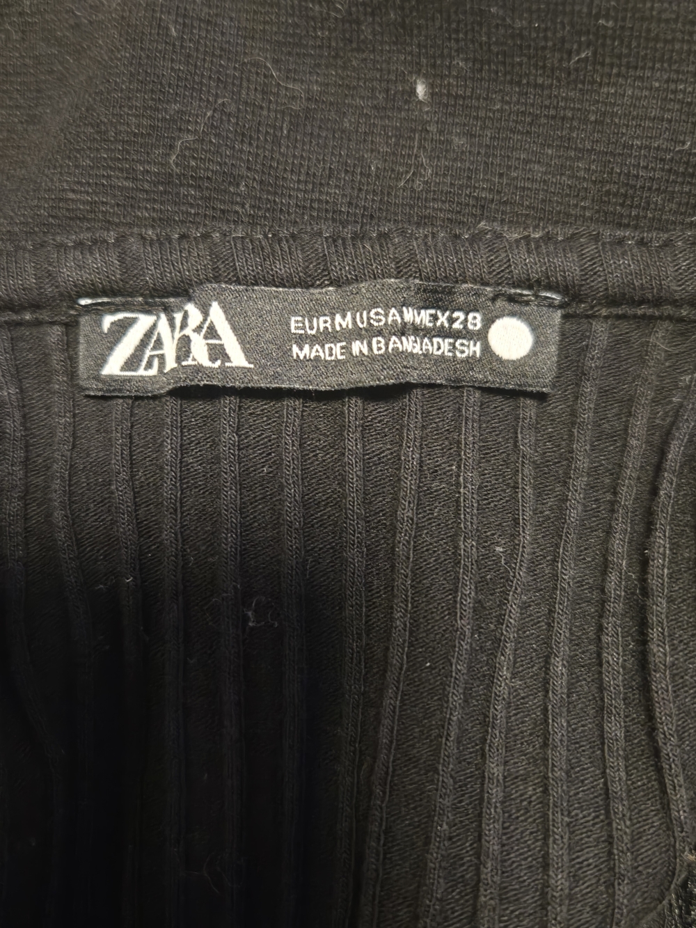 Zara Black Ribbed Collared Tank - Picture 6 of 6